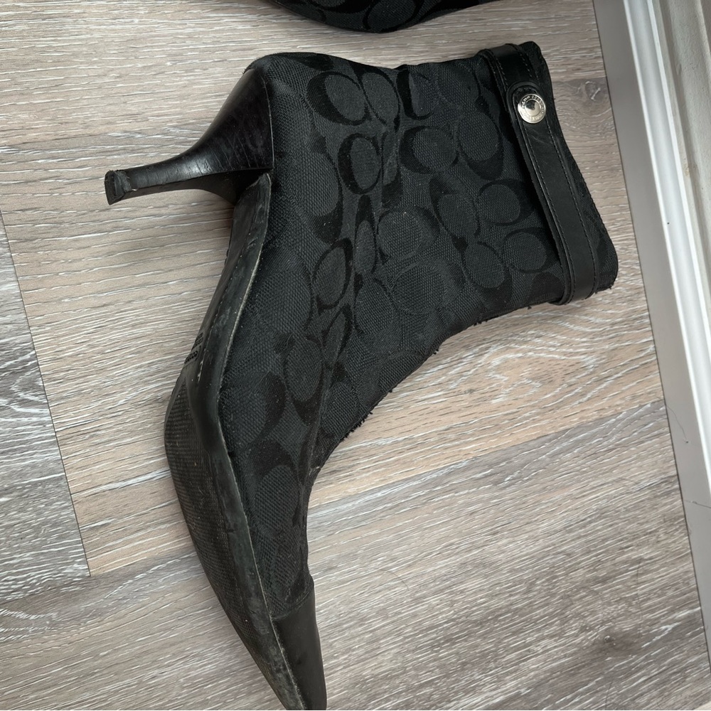 Coach boots, black, size 7.5B - slightly worn - adorable with any outfit.